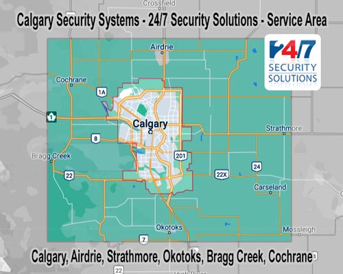 Calgary Alarm Systems - Southern Alberta Service Area, including Calgary, Airdrie, Strathmore, Okotoks, Bragg Creek, Cochrane.