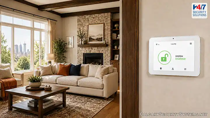 Home security systems Calgary homeowners use for alarms cameras and smart control